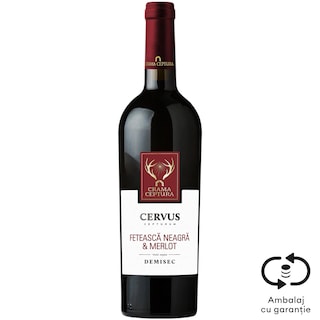 Cervus Cepturum | Vin rosu demisec Feteasca Neagra & Merlot 0.75L