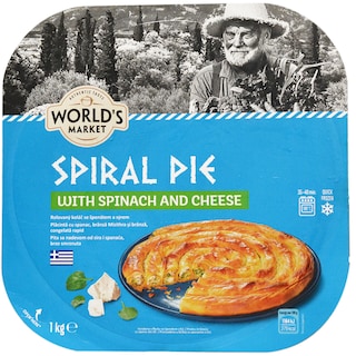World's Market | Placinta cu spanac, branza Mizithra si branza, congelata rapid 1kg