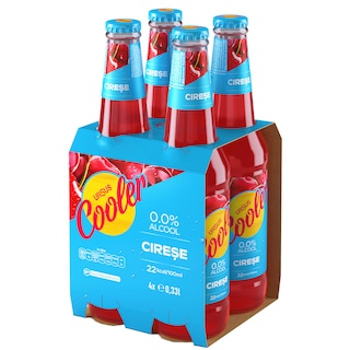 Ursus | Bere fara alcool cu suc de cirese 4x0.33L