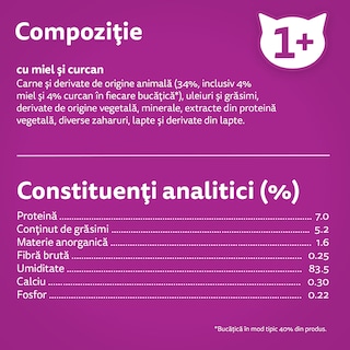 Whiskas | Hrana umeda pentru pisici cu miel si curcan in sos 85g