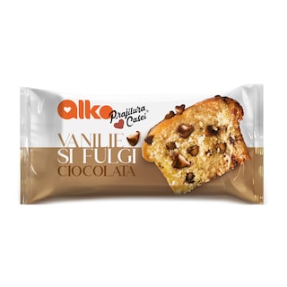 Alka | Prajitura casei | Prajitura cu vanilie si fulgi de ciocolata 60g