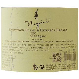 Negrini | Vin alb Sauvignon Blanc & Feteasca Regala 0.75l