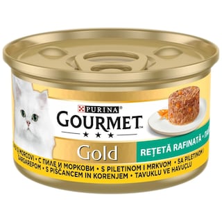 Gourmet | Gold | Hrana umeda pentru pisici, cu pui si morcov 85g