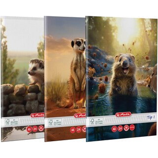 Herlitz | Caiet tip I A5, 21 file, capsat