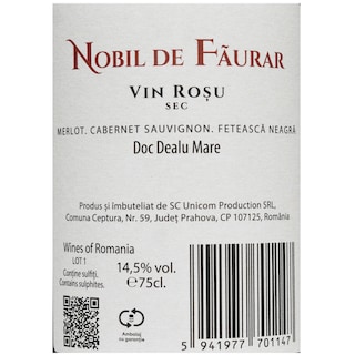 Nobil de Faurar | Vin rosu sec 0.75L