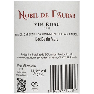 Nobil de Faurar | Vin rosu sec 0.75L