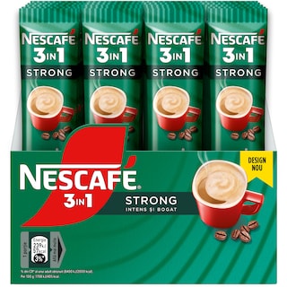 Nescafe | 3in1 | Preparat pudra pe baza de cafea instant Strong 14g