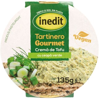 Inedit | Tartinero Gourmet | Crema de tofu cu ceapa verde 135g