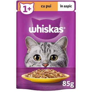 Whiskas | Hrana umeda pentru pisici cu pui in aspic 85g