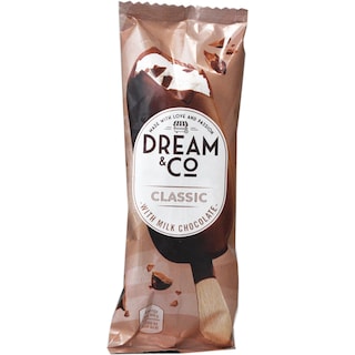 Dream&Co | Inghetata cu vanilie si glazura de ciocolata cu lapte 120ml