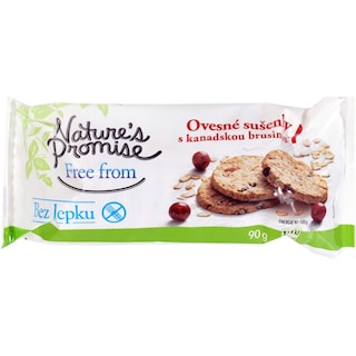 Nature's Promise Free From | Biscuiti cu ovaz si merisoare 90g