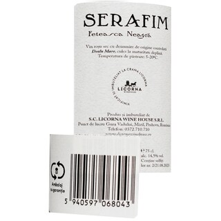 Serafim | Vin rosu sec Feteasca Neagra 0.75L