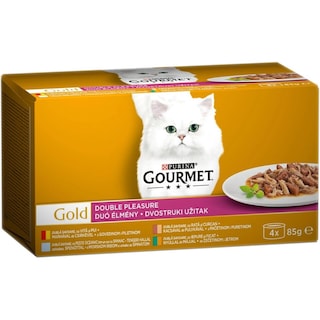 Gourmet | Gold | Hrana umeda pentru pisici Doubla savoare 4x85g