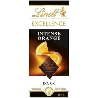 Lindt | Excellence | Ciocolata amaruie cu portocale si migdale 100g