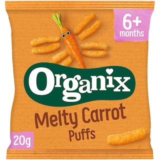 Organix | Snack ecologic din porumb cu morocovi +7 luni 20g