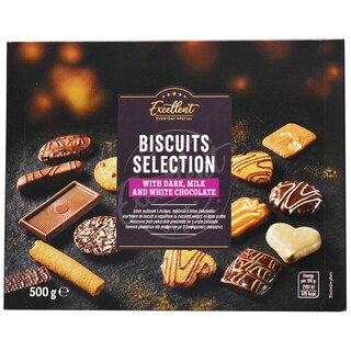 Excellent | Asortiment de biscuiti si napolitane cu 3 tipuri de ciocolata 500g