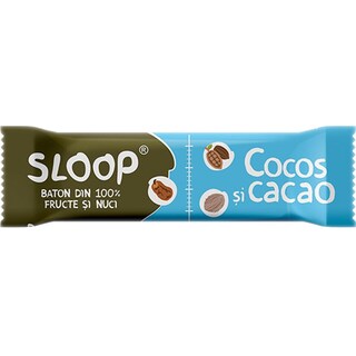 Sloop | Baton din fructe si nuci, cu cocos si cacao 42g