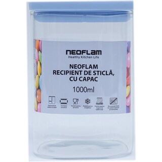 Neoflam | Recipient de sticla cu capac, 1000ml