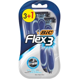 Bic | Flex3 | Aparat de ras pentru barbati, 3 lame, 3+1 bucati