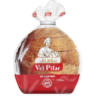 Vel Pitar | Paine alba cu cartofi feliata 800g