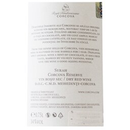 Corcova | Reserve | Vin rosu sec Syrah 0.75L