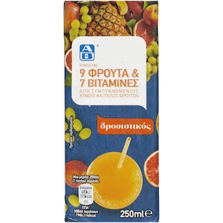 AB | Suc racoritor din 9 fructe 250ml