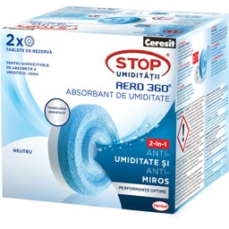 Ceresit | Tablete de rezerva absorbant de umiditate, neutru, 2 buc.