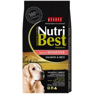Nutribest | Hrana uscata pentru caini Adult Sensitive, cu somon si orez 3kg