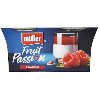 Muller | Iaurt cu bucati de zmeura 2x125g