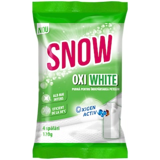 Snow | Detergent pudra pentru indepartarea petelor White Bright 120g