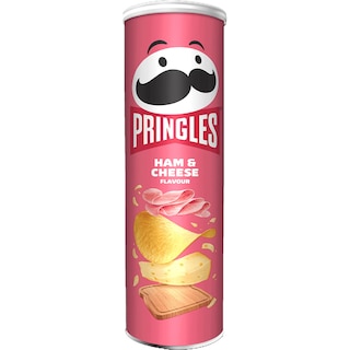 Pringles | Chips din cartofi cu gust de sunca si branza 165g