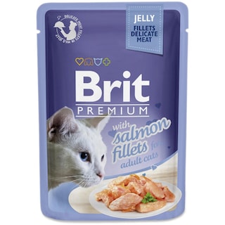 Brit Premium | Hrana umeda file de somon in jeleu 85g