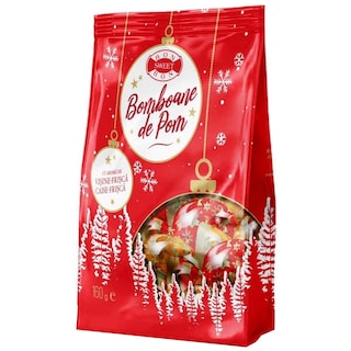 Bon Sweet Bon | Bomboane pentru pom, fondant cu aroma de visine si caise, cu glazura de cacao 160g