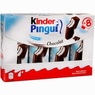 Kinder Pingui | Prajitura cu ciocolata fina, cu crema de lapte si cacao 8x30g