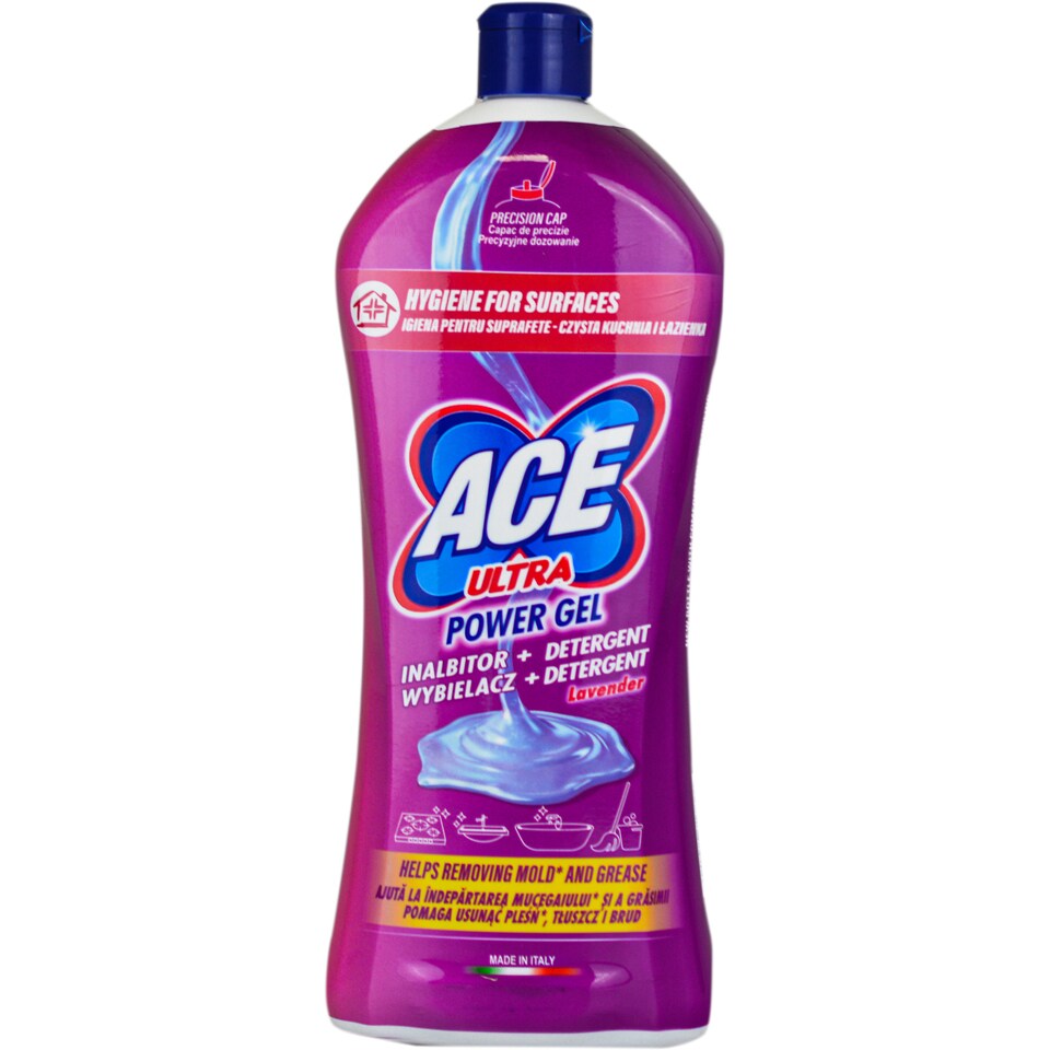 Ace | Power Gel | Inalbitor si detergent gel pentru suprafete, Lavanda ...