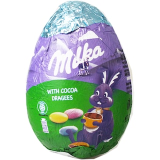 Milka | Ou de ciocolata cu lapte cu drajeuri de ciocolata 50g