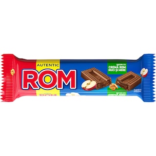 Rom | Baton cu crema rom, nuci si mere 43g