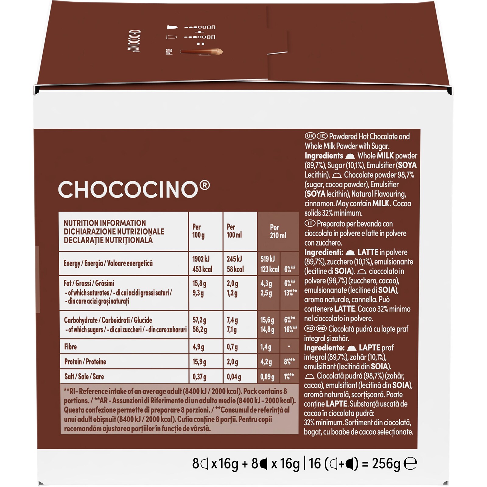 Nescafe | Dolce Gusto | Ciocolata calda Chococino, 16 capsule, 8