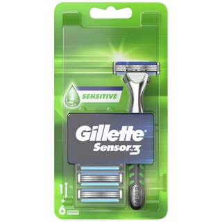 Gillette | Aparat de ras Sensor3 Sensitive cu 6 rezerve
