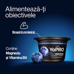 YoPRO | Iaurt cu afine, indulcitori si continut crescut de proteina 160g