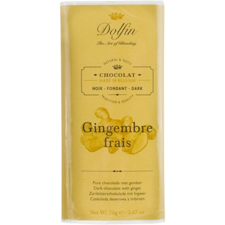 Dolfin | Ciocolata neagra cu ghimbir 70g