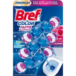 Bref | Odorizant toaleta Color Auto Active Flower 3x50g
