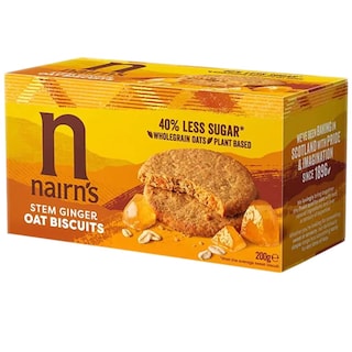 Nairn's | Biscuiti din ovaz integral cu ghimbir cu 40% mai putin zahar 200g