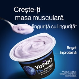 YoPRO | Iaurt cu afine, indulcitori si continut crescut de proteina 160g