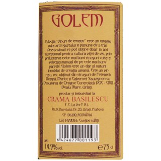 Crama Basilescu | Golem | Vin rosu Cupaj 0.75l