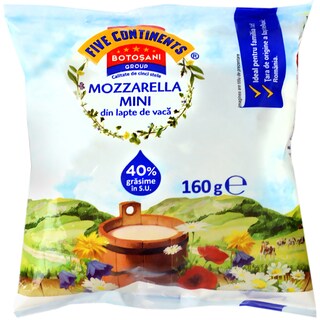 Five Continents | Mozzarella mini din lapte de vaca 160g