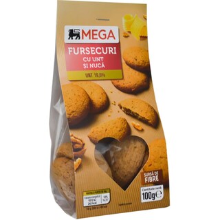MEGA | Fursecuri cu unt si nuca 100g