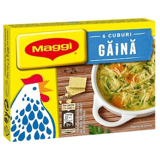 Maggi | Baza pentru mancaruri cu gust de gaina, 6 cuburi 60g