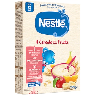 Nestle | 8 cereale cu fructe, pentru copii 12-36 de luni 250g