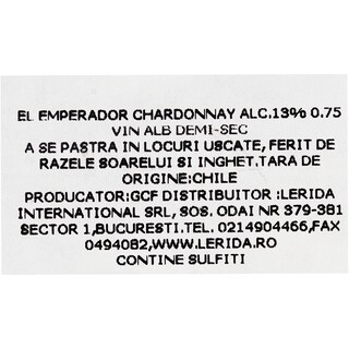 El Emperador | Vin alb Chardonnay 0.75l